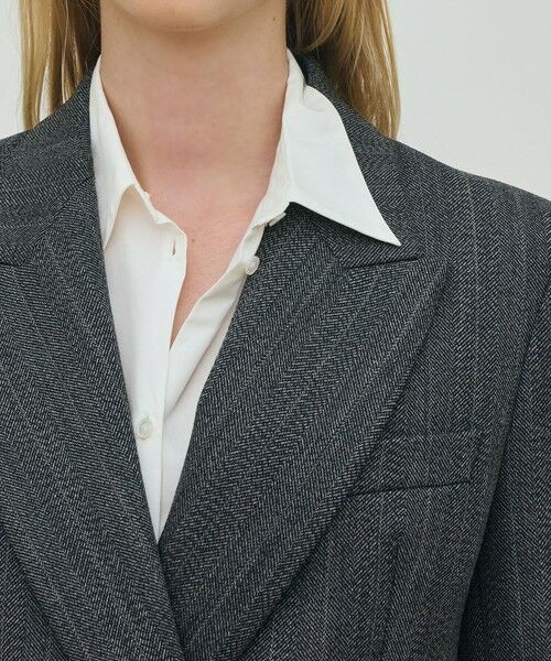 TOMORROWLAND / トゥモローランド テーラードジャケット | シェトランドへリンボーン テーラードジャケット | 詳細6