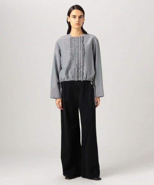 TOMORROWLAND / トゥモローランド ブルゾン | コットンシルクポプリン フリルブルゾン | 詳細1