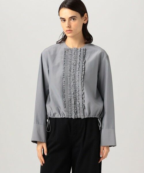 TOMORROWLAND / トゥモローランド ブルゾン | コットンシルクポプリン フリルブルゾン | 詳細2