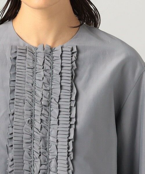 TOMORROWLAND / トゥモローランド ブルゾン | コットンシルクポプリン フリルブルゾン | 詳細5