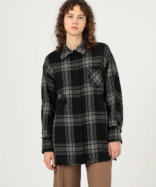 TOMORROWLAND / トゥモローランド その他アウター | ハイツイストウールチェック スタンドカラーコート | 詳細2