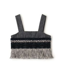 TOMORROWLAND / トゥモローランド その他トップス | ステイブルーデニム フリンジビスチェ