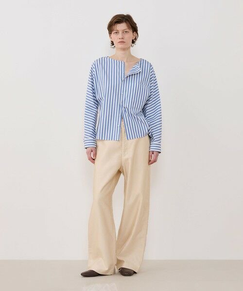 TOMORROWLAND / トゥモローランド シャツ・ブラウス（半袖以外） | ツイストコットンストライプ ドルマンスリーブシャツ | 詳細1