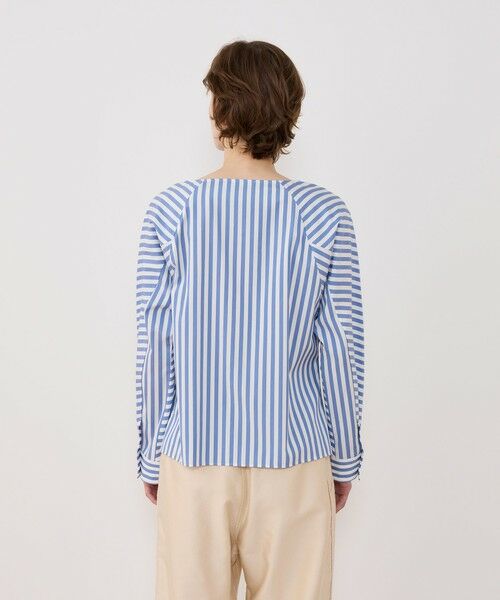 TOMORROWLAND / トゥモローランド シャツ・ブラウス（半袖以外） | ツイストコットンストライプ ドルマンスリーブシャツ | 詳細4