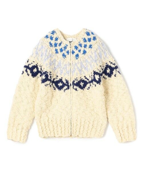 TOMORROWLAND / トゥモローランド カーディガン・ボレロ | HAND YOKE ジップアップカーディガン(14 ホワイト系)