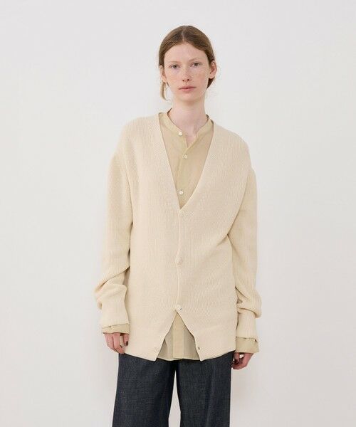 TOMORROWLAND / トゥモローランド カーディガン・ボレロ | フィッシャーマンズリブ Vネックカーディガン | 詳細3