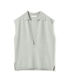 TOMORROWLAND / トゥモローランド ベスト | ボイルドウール ポロカラーベスト