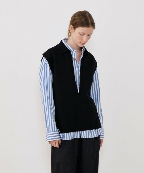 TOMORROWLAND / トゥモローランド ベスト | ボイルドウール ポロカラーベスト | 詳細2