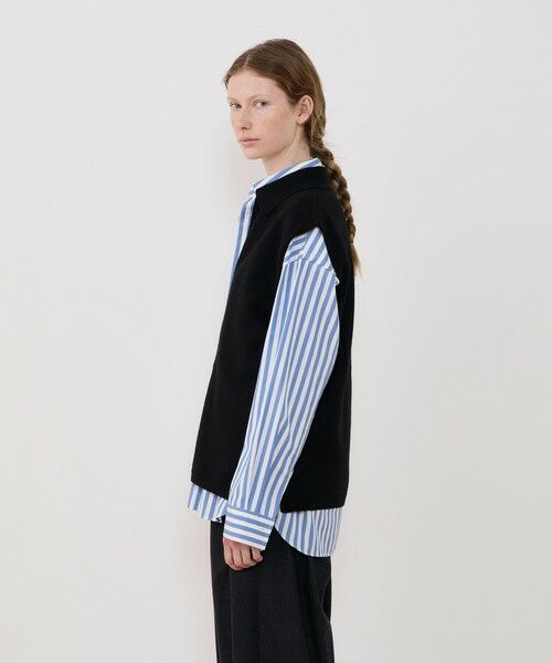 TOMORROWLAND / トゥモローランド ベスト | ボイルドウール ポロカラーベスト | 詳細3