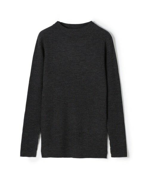 TOMORROWLAND / トゥモローランド ニット・セーター | プルミエールウールリブ ボトルネックプルオーバー(17 チャコールグレー)