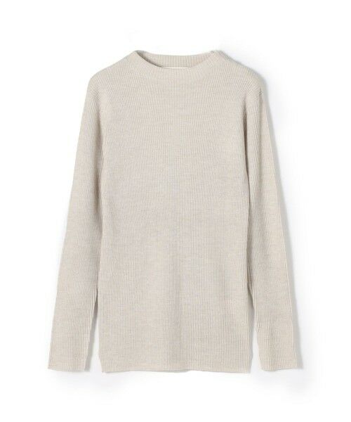 TOMORROWLAND / トゥモローランド ニット・セーター | プルミエールウールリブ ボトルネックプルオーバー(41 ライトベージュ)