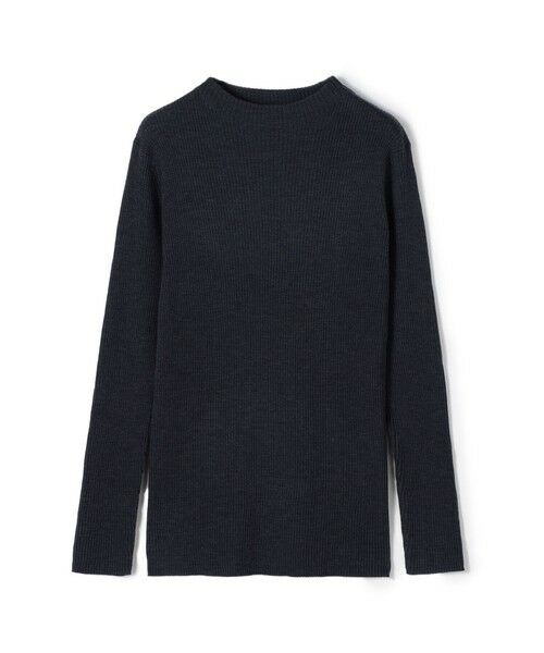 TOMORROWLAND / トゥモローランド ニット・セーター | プルミエールウールリブ ボトルネックプルオーバー(67 ダークブルー)