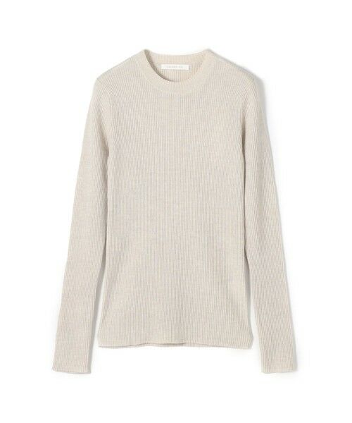 TOMORROWLAND/トゥモローランド プルミエールウールリブ クルーネックプルオーバー 41 ライトベージュ F TOMORROWLAND/トゥモローランド プルミエールウールリブ クルーネックプルオーバー 41 ライトベージュ F