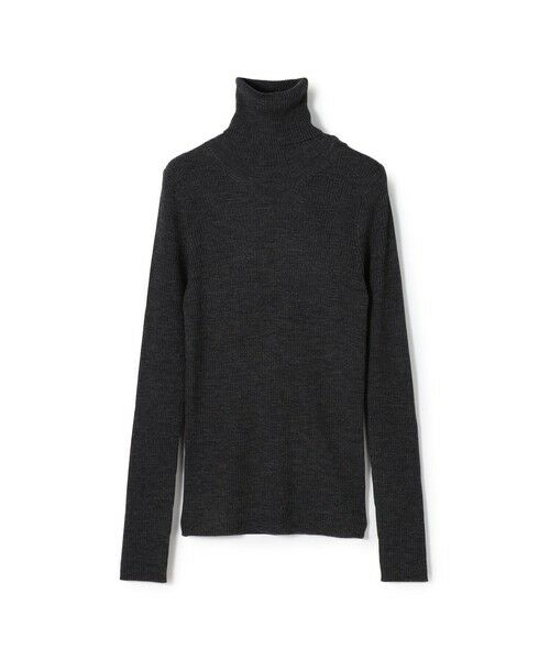 TOMORROWLAND / トゥモローランド ニット・セーター | プルミエールウールリブ タートルネックプルオーバー(17 チャコールグレー)