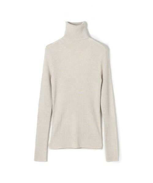 TOMORROWLAND / トゥモローランド ニット・セーター | プルミエールウールリブ タートルネックプルオーバー(41 ライトベージュ)