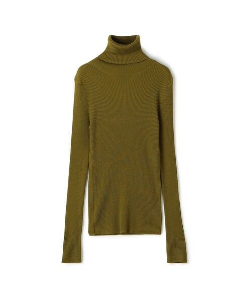 TOMORROWLAND / トゥモローランド ニット・セーター | プルミエールウールリブ タートルネックプルオーバー(55 グリーン)