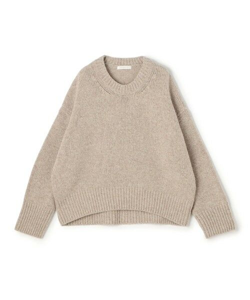 TOMORROWLAND / トゥモローランド ニット・セーター | ファインウール クルーネックプルオーバー(44 ベージュ系)