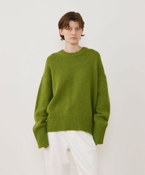 CABAN グリーン ハーフスリーブポケット カーディガン CABaN ファインポリエステル ハーフスリーブポケット