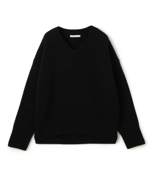 TOMORROWLAND / トゥモローランド ニット・セーター | ファインウール Vネックプルオーバー(19 ブラック)