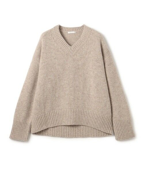 TOMORROWLAND / トゥモローランド ニット・セーター | ファインウール Vネックプルオーバー(44 ベージュ系)