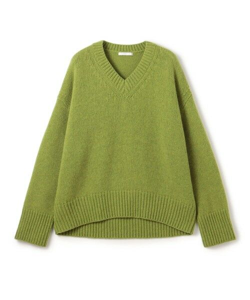 TOMORROWLAND / トゥモローランド ニット・セーター | ファインウール Vネックプルオーバー(55 グリーン)
