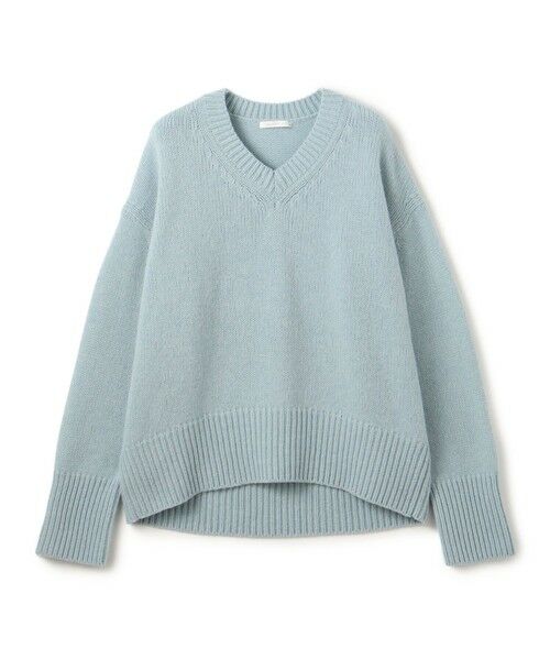 TOMORROWLAND / トゥモローランド ニット・セーター | ファインウール Vネックプルオーバー(63 ライトブルー)