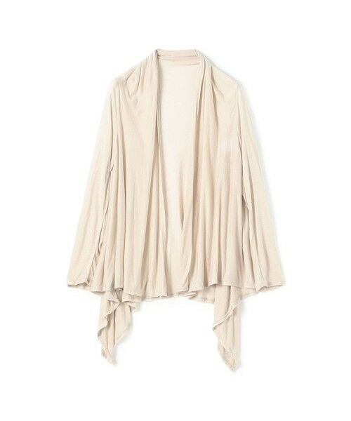 TOMORROWLAND/トゥモローランド レーヨンカシミヤジャージー フロントオープンカーディガン 41 ライトベージュ F