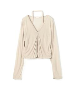 TOMORROWLAND / トゥモローランド カーディガン・ボレロ | レーヨンカシミヤジャージー ホルターネックコンビカーディガン