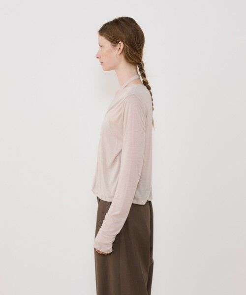 TOMORROWLAND / トゥモローランド カーディガン・ボレロ | レーヨンカシミヤジャージー ホルターネックコンビカーディガン | 詳細3