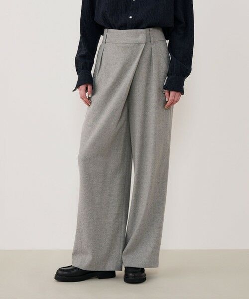 TOMORROWLAND / トゥモローランド スラックス・ドレスパンツ | グリッターストライプ ワンサイドタックスラックス | 詳細2