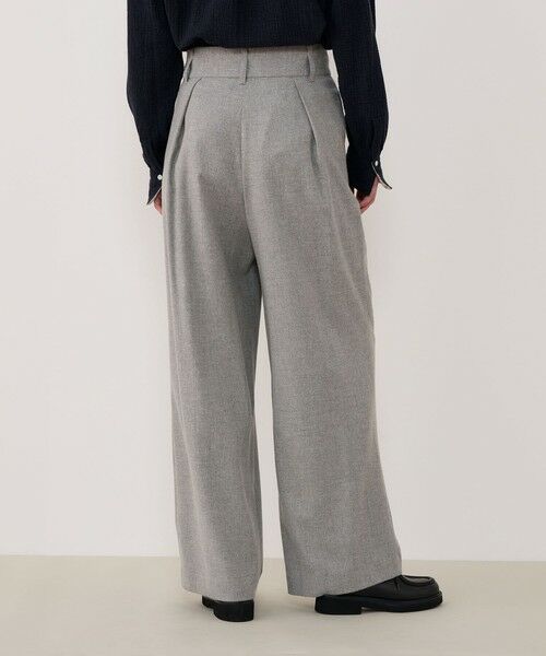 TOMORROWLAND / トゥモローランド スラックス・ドレスパンツ | グリッターストライプ ワンサイドタックスラックス | 詳細4