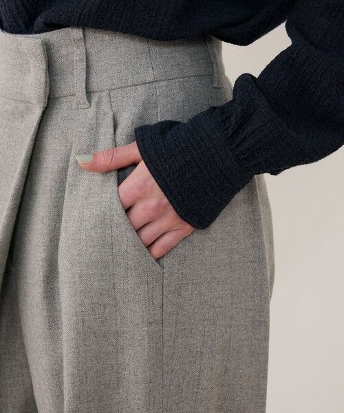 TOMORROWLAND / トゥモローランド スラックス・ドレスパンツ | グリッターストライプ ワンサイドタックスラックス | 詳細7