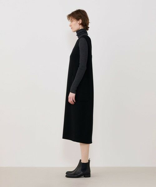 TOMORROWLAND / トゥモローランド ミニ丈・ひざ丈ワンピース | ウールダブルクレープ バックボタンワンピース | 詳細2