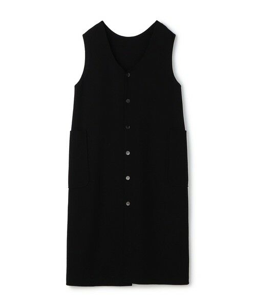 TOMORROWLAND / トゥモローランド ミニ丈・ひざ丈ワンピース | ウールダブルクレープ バックボタンワンピース | 詳細8