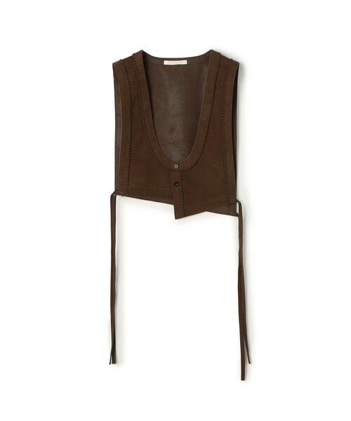 TOMORROWLAND/トゥモローランド プライムヌバック アシンメトリーベスト 45 ブラウン F