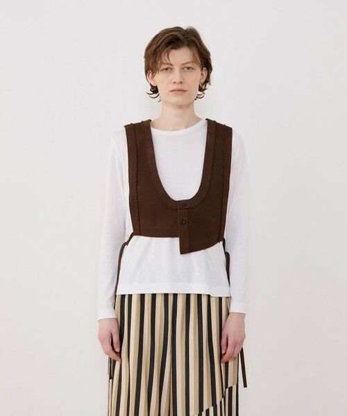 TOMORROWLAND / トゥモローランド ベスト | プライムヌバック アシンメトリーベスト | 詳細2