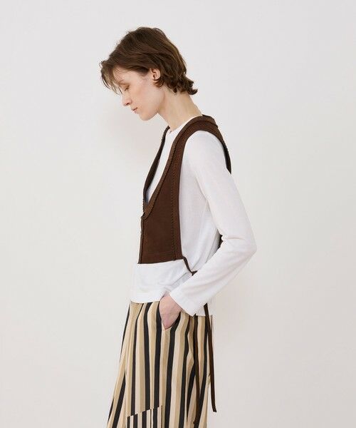 TOMORROWLAND / トゥモローランド ベスト | プライムヌバック アシンメトリーベスト | 詳細3