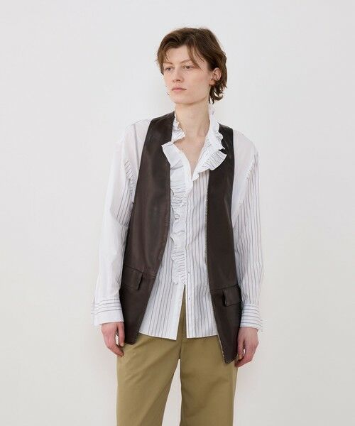 TOMORROWLAND / トゥモローランド ベスト | スムースカーフ カラーレスベスト | 詳細2