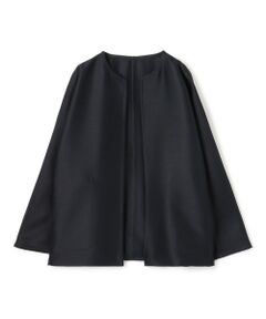 TOMORROWLAND / トゥモローランド ノーカラージャケット | ウールシルクダブルクロス ドルマンスリーブジャケット