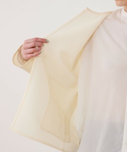 TOMORROWLAND / トゥモローランド ノーカラージャケット | ウールシルクダブルクロス ドルマンスリーブジャケット | 詳細5