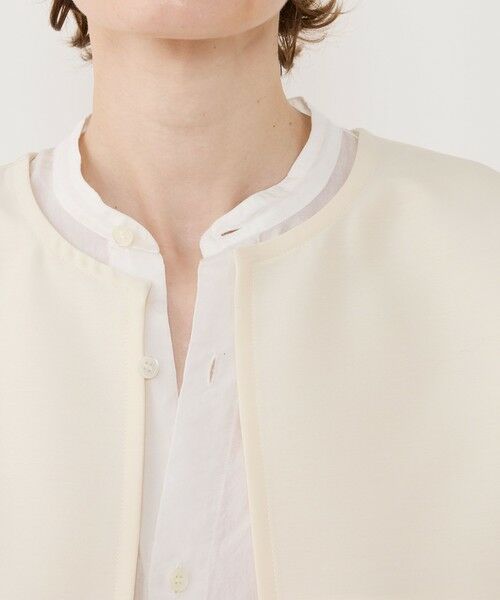 TOMORROWLAND / トゥモローランド ノーカラージャケット | ウールシルクダブルクロス ドルマンスリーブジャケット | 詳細6