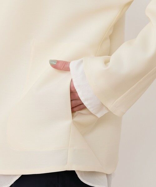 TOMORROWLAND / トゥモローランド ノーカラージャケット | ウールシルクダブルクロス ドルマンスリーブジャケット | 詳細9
