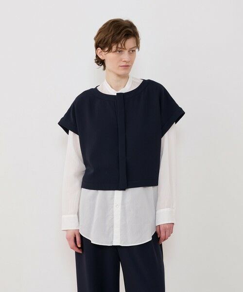 TOMORROWLAND / トゥモローランド ベスト | ダブルクロス ワイドフィットベスト | 詳細3