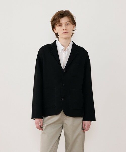 ウールダブルクレープ スリーボタンジャケット （テーラード