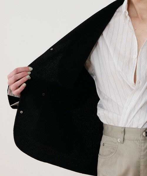 限定割TOMORROWLAND ポリエステルカラミ段返り3Bテーラードジャケット セール】 マイクロバスケット 段返り3Bテーラードジャケット