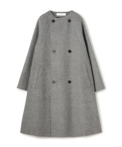 アルパカシャギー スタンドカラーショートコート （その他