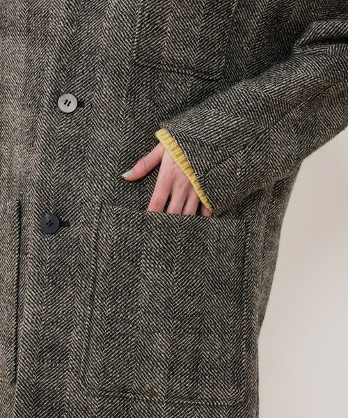 TOMORROWLAND / トゥモローランド その他アウター | ワイドヘリンボーン ドルマンスリーブジャケットコート | 詳細8
