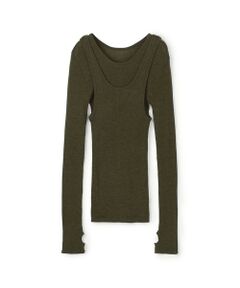 TOMORROWLAND / トゥモローランド カットソー（半袖以外） | HAKUJI ウールリブ レイヤードクルーネックプルオーバー