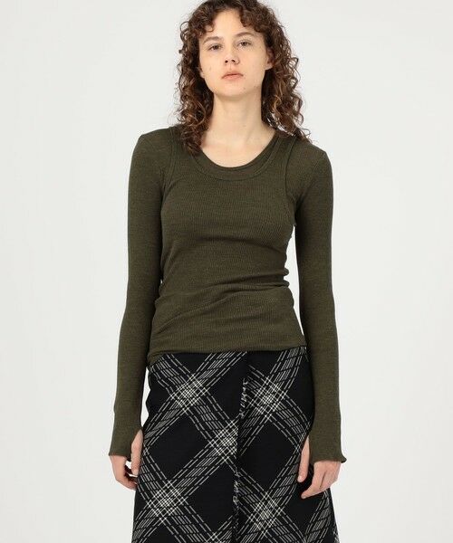 TOMORROWLAND / トゥモローランド カットソー(半袖以外) | HAKUJI ウールリブ レイヤードクルーネックプルオーバー | 詳細2