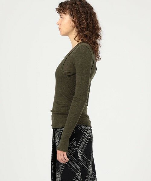 TOMORROWLAND / トゥモローランド カットソー(半袖以外) | HAKUJI ウールリブ レイヤードクルーネックプルオーバー | 詳細3